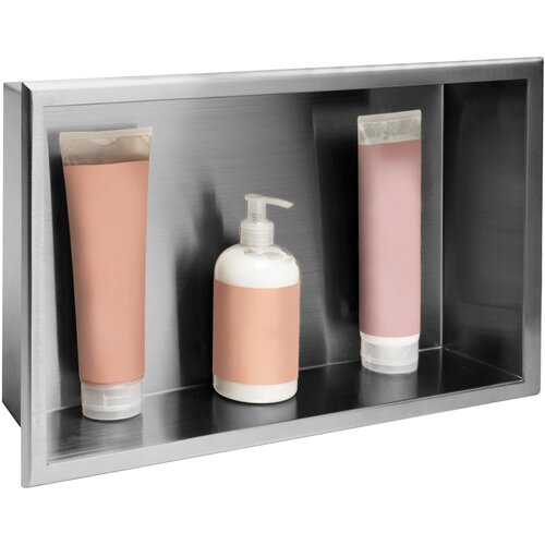 Rea bathroom shelf 30x45 steel brush Cene