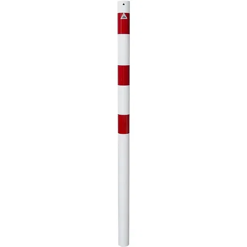 Schake Zaporni stebrič, Ø 60 mm, bel / rdeč, za vbetoniranje, brez ušesca