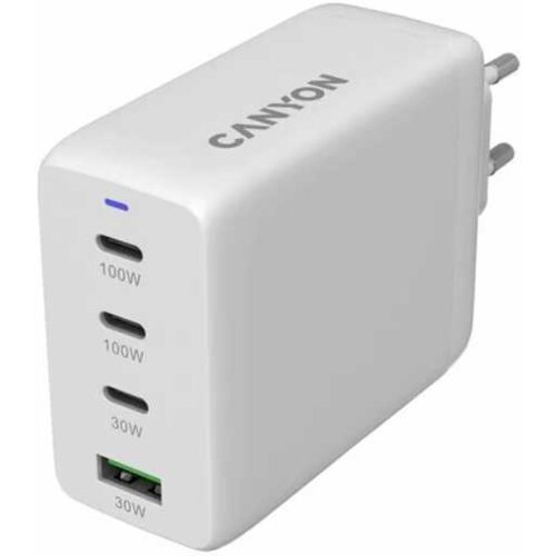  PUNJAČ ZA TELEFON CANYON charger CU100ACC GaN 100W 3xPD 1xQC EU Whit Cene