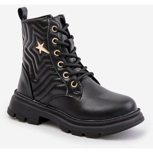 PE1 Warm Children Boots With Zip Made Of Eco Leather Black Liotira Cene