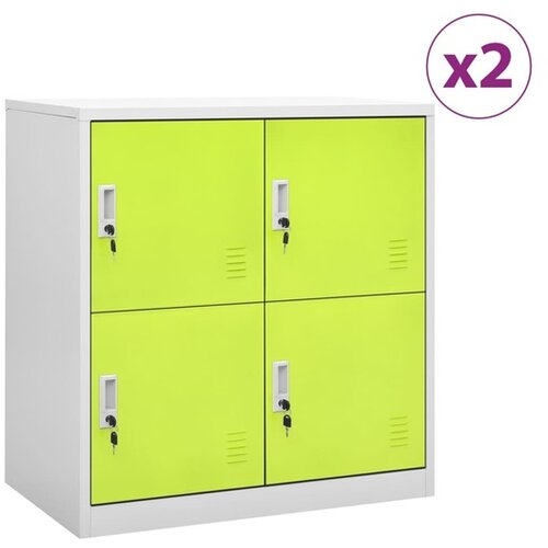  Ormarići s ključem 2 kom svjetlosivi/zeleni 90x45x92 5 cm čelik Cijene