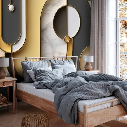  Foto tapeta - Gold-marble Geometric Pattern 450x315 Premium Slike