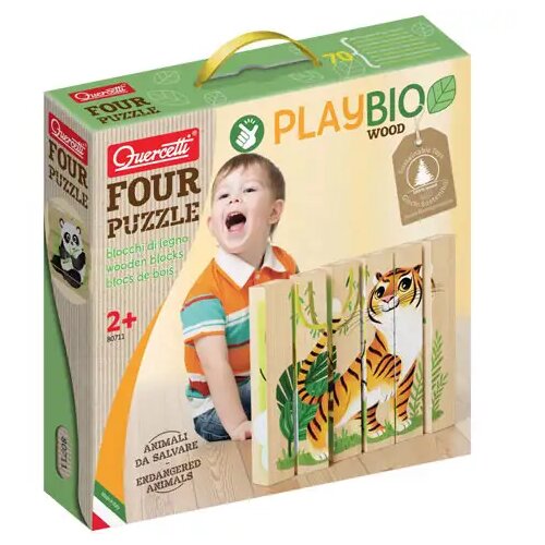 Quercetti PlayBio Ugrožene životinje 4 u 1 puzzle - Cijene