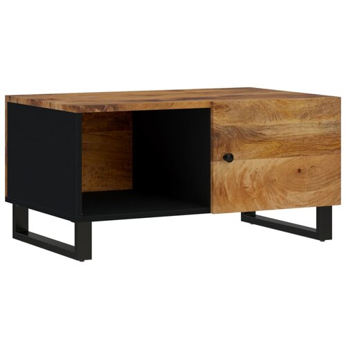 Maison Chic Klubska mizica - kavna mizica - Nizka mizica 80x50x40 cm trden mangov les in inženirski les, (21753438) Slike