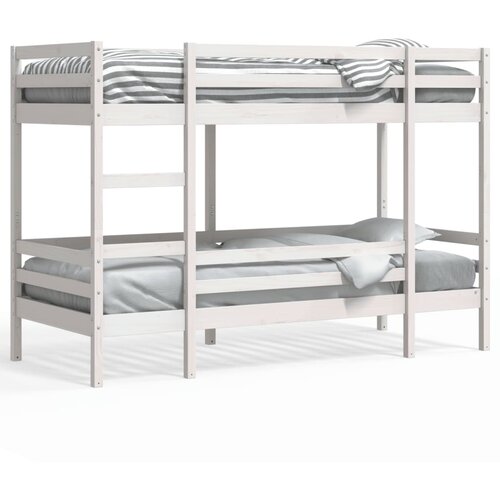 VidaXL Dnevna postelja bela 90x190 cm trdna borovina Slike
