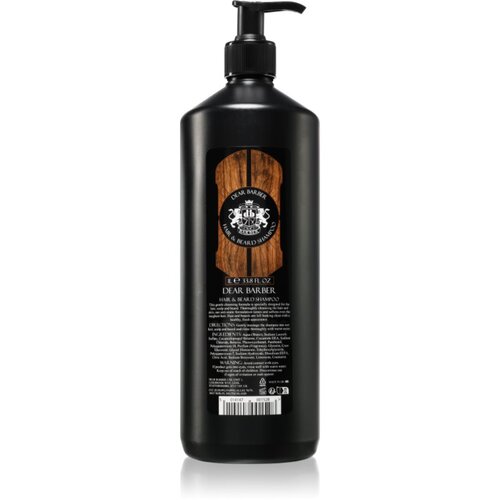 DEAR BARBER Shampoo &amp;scaron;ampon za lase in brado 1000 ml Slike