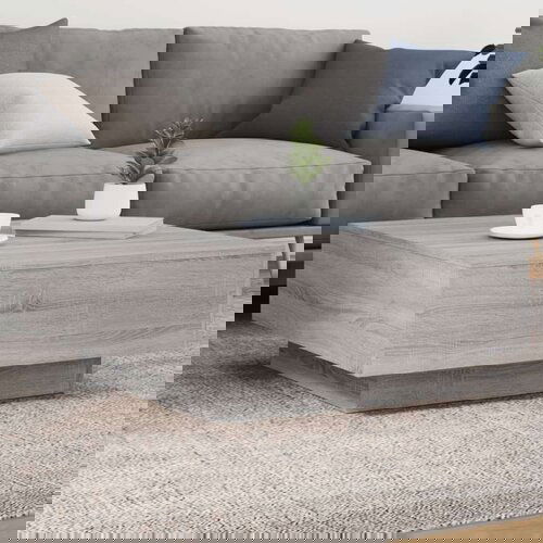  Stolić za kavu boja sivog hrasta sonome 80x80x31 cm od iverice Cijene