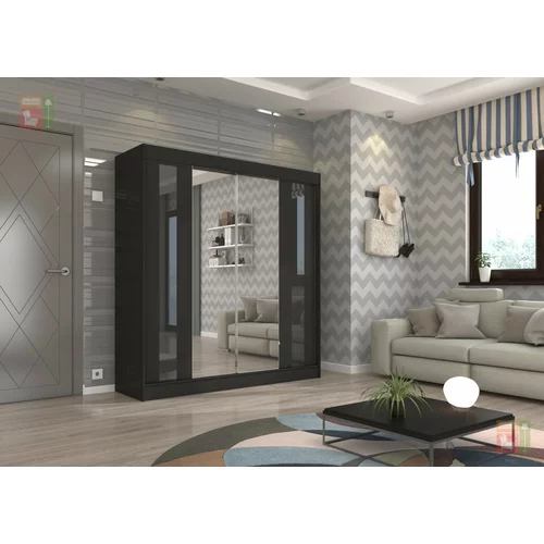 ADRK Furniture Garderobna omara z drsnimi vrati Keita - 200 cm