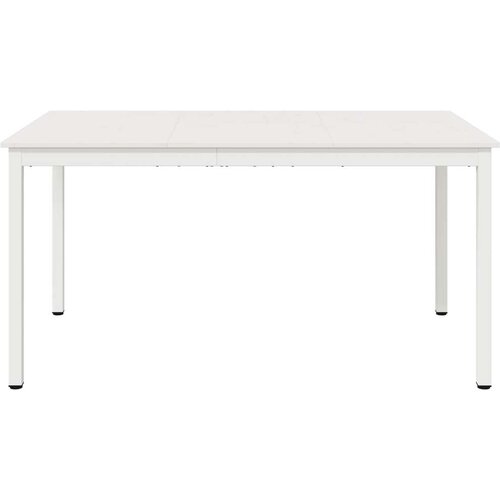  Stol za objedovanje Bijelo 150 x 90 x 75 cm Čvrsto borovo drvo Slike