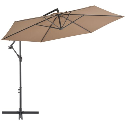 vidaXL Previsni senčnik z aluminijastim drogom 300 cm taupe barve, (20610988) Cene