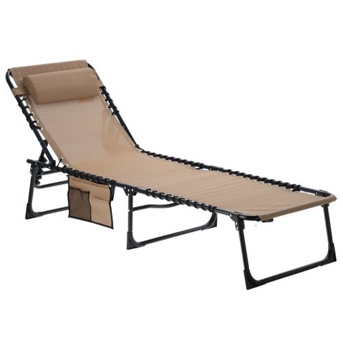 Garden Line Sklopiva vrtna ležaljka 190 &times; 58 &times; 30 cm &ndash; Smeđa Cijene