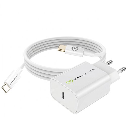 Oem Mayaxess, Omrežni polnilnik za Galaxy S20 Fe 20W + 1m USB-C kabel, Bela, (5000275826) Cene