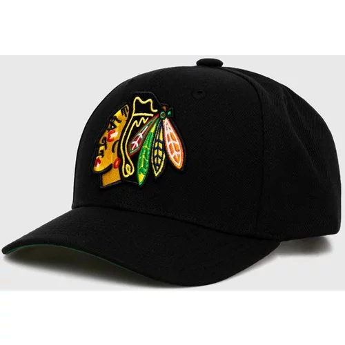 Mitchell & Ness Kapa sa šiltom NHL CHICAGO BLACKHAWKS boja: crna, s aplikacijom