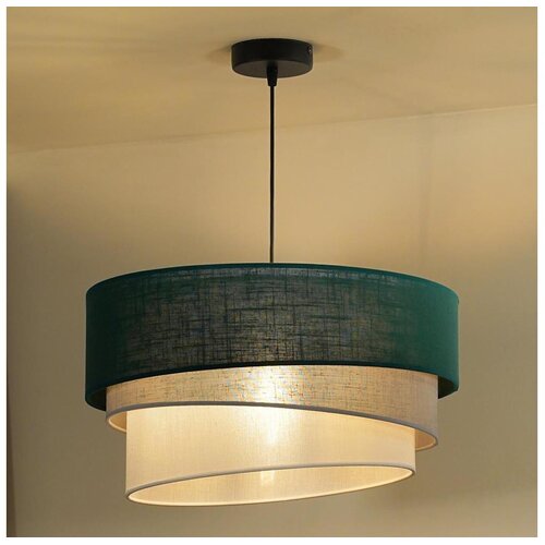  Duolla - Visilica na sajli TRIO 1xE27/15W/230V, prečnik 45 cm, zelena/siva/bela Cene