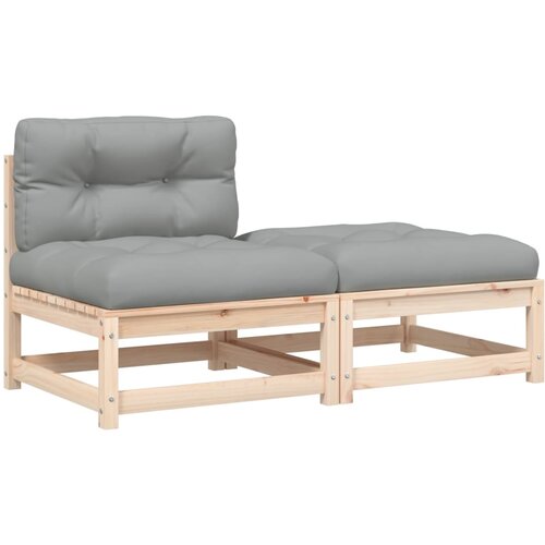 vidaXL Sofa bez naslona za ruke s jastucima i tabureom Cijene