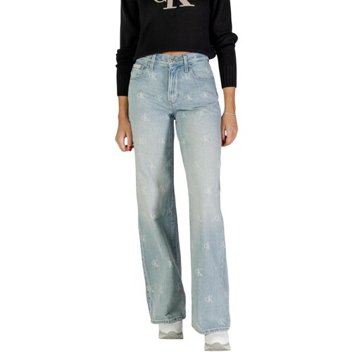 Calvin Klein Jeans THE WIDE LEG CK DIST LV047C785G Plava Slike