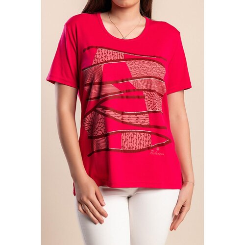 Fenzy Plus Size Majica S Potiskom, Roza Cene
