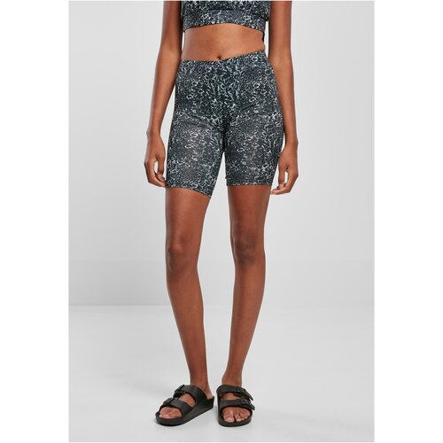 Urban Classics Women&amp;#039;s high-waisted cycling shorts with tie - black/white Slike