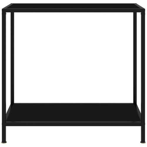 Maison Chic konzolna miza - miza ob steni črna 80x35x75 cm kaljeno steklo, (21786374) Slike