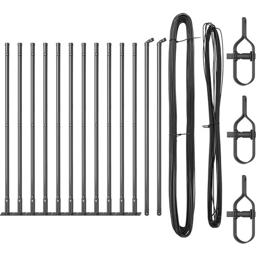 vidaXL Stebri za ograjo z osnovno plo&scaron;čo 13 kos &Oslash;32mm 50cm Galvanizirano jeklo, (22085013) Cene