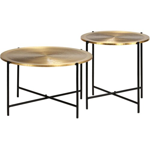 Furnova Komplet mizic 2 kosa MDF prekrit z medenino, (21914639) Slike