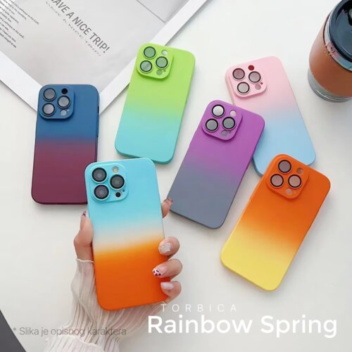  Maska rainbow spring za iphone 14 6.1 tamno plavo bordo Cene