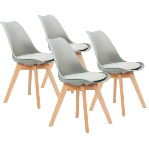 Modern Home trepezarijske stolice set 4 kom filipo light grey Slike