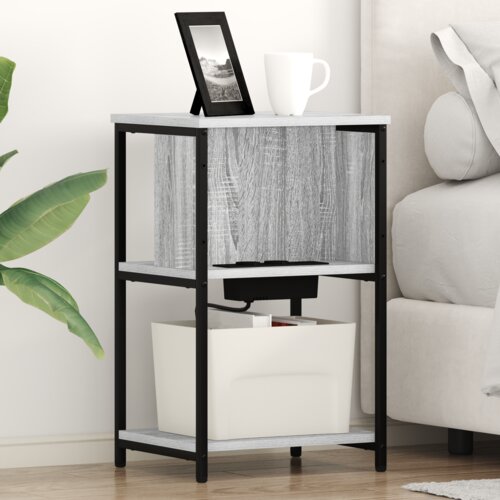 vidaXL Noćni ormar Sivi hrast sonoma 38 x 31 x 61 cm Konstruirano drvo Cene