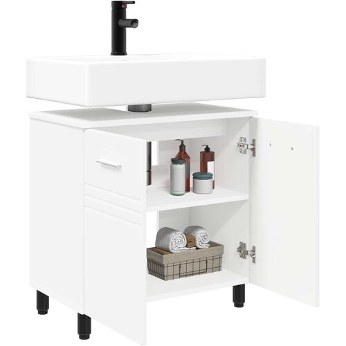  Toaletna jedinica Bijela 60 x 35 x 60 cm Konstruirano drvo Slike