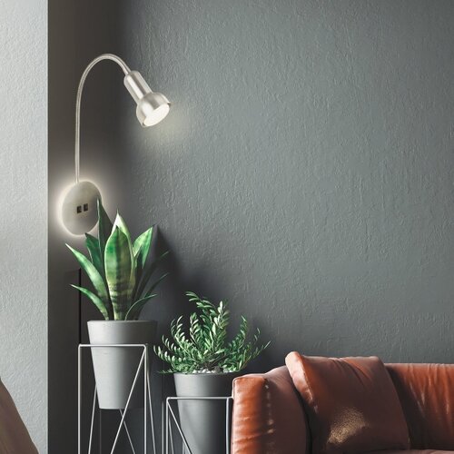 BRILONER 2178012 - led zidna fleksibilna lampa 1xE14/10W/230V + LED/3W hrom Slike