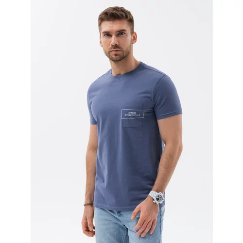 Ombre Men's cotton t-shirt with pocket print