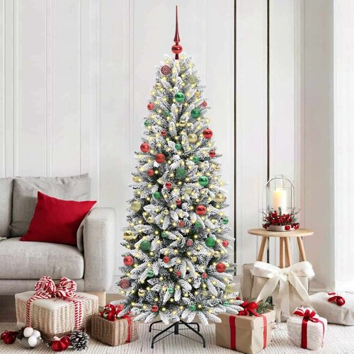 vidaXL Umestno božično drevo med 300 LED Bela 73 x 73 x 180 cm Cene