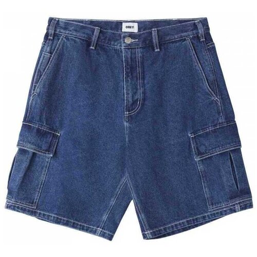 Obey Bigwig baggy denim cargo short Plava Cene