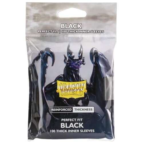 Arcane Tinmen Dragon Shield 100 Standard Perfect Fit Thick Inner Sleeves - Black Cene