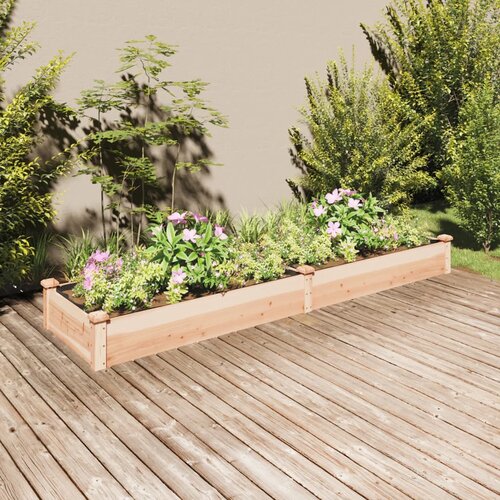 vidaXL Vrtna visoka greda s podlogo 240x60x25 cm trden les jelke Cene
