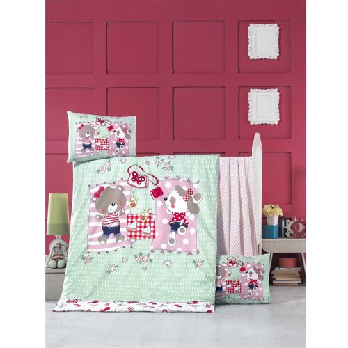 Colourful Cotton posteljina za bebe Sleepy , 100x150cm, Zelena Slike