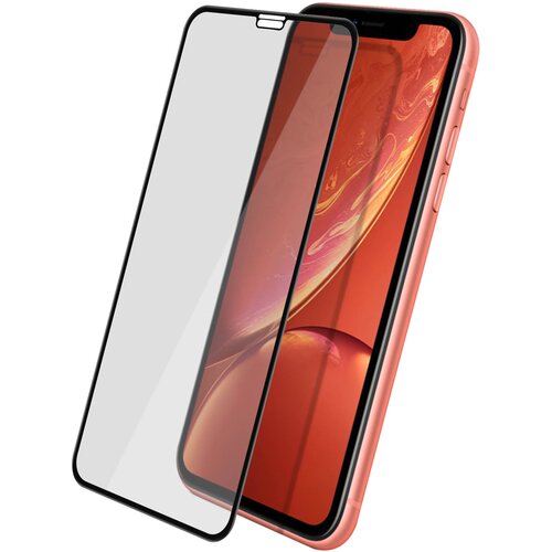 AVIZAR Po&amp;scaron;evna za&amp;scaron;cita zaslona iz kaljenega stekla, proti praskam in polno prevleko - prozorno crn obris str. Apple iPhone XR, (20607100) Slike