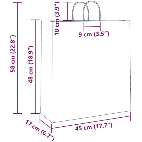  Papirnate vrećice 50 kom s ručkama žute 45x17x48 cm Slike