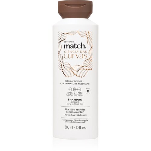 oBoticário Match vlažilni šampon za valovite in kodraste lase 300 ml Cene