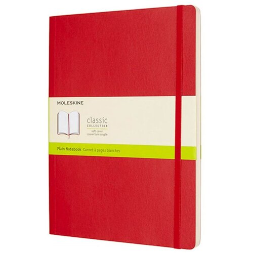 Moleskine Beležnica XL mehke platnice, rdeča – brezčrtna Cene