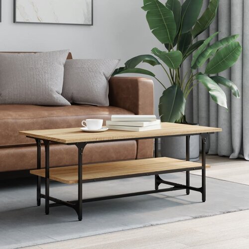 VidaXL Klubska mizica sonoma hrast 100x50x40 cm inženirski les Slike