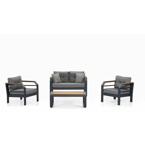 Assento 2+1+1+S - Grey, Black GreyBlack Garden Lounge Set Slike