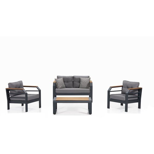  Assento 2+1+1+S - Grey, Black vrtna sedežna garnitura, (20976183) Slike