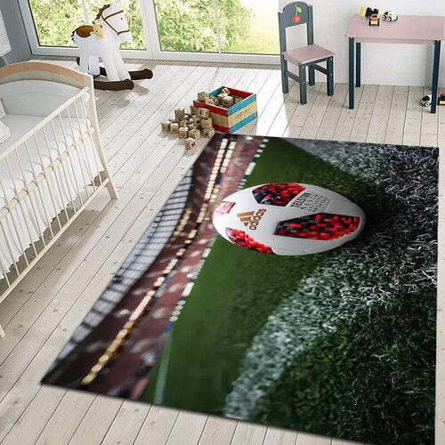  Dečiji tepih sa gumenom podlogom 120x180cm - Fudbalska lopta crvena, TG-191 Cene