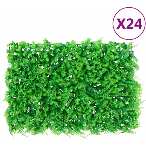  Ograda od umjetnog li&scaron;ća paprati 24 kom zelena 40 x 60 cm Cijene