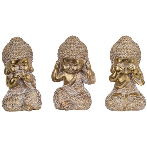 Signes Grimalt Kipci in figurice Buddha 3 Uni. Pozlačena Cene