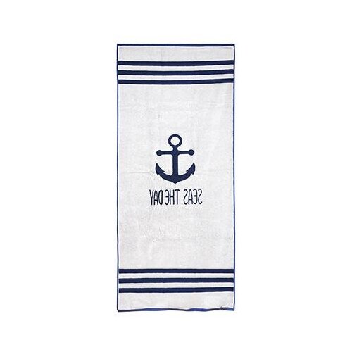  Brisača plažna anchor blue 75x170cm 420g siva promocija Cene