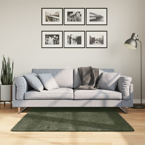  Tepih HUARTE kratkih vlakana mekani i perivi zeleni 120x120 cm Cene