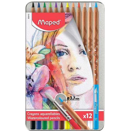Maped Akvarelne barvice Artists, 12 kosov Cene