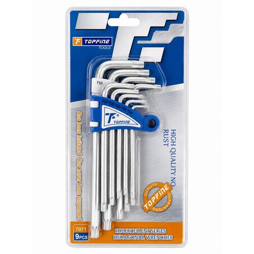  TOPFINE Set kratkih Torx ključeva 8 kom. T9&amp;ndash;T40 Slike